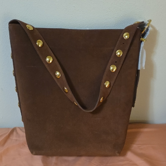 Madewell Handbags - NWT Madewell Essentials Studded Suede Tote